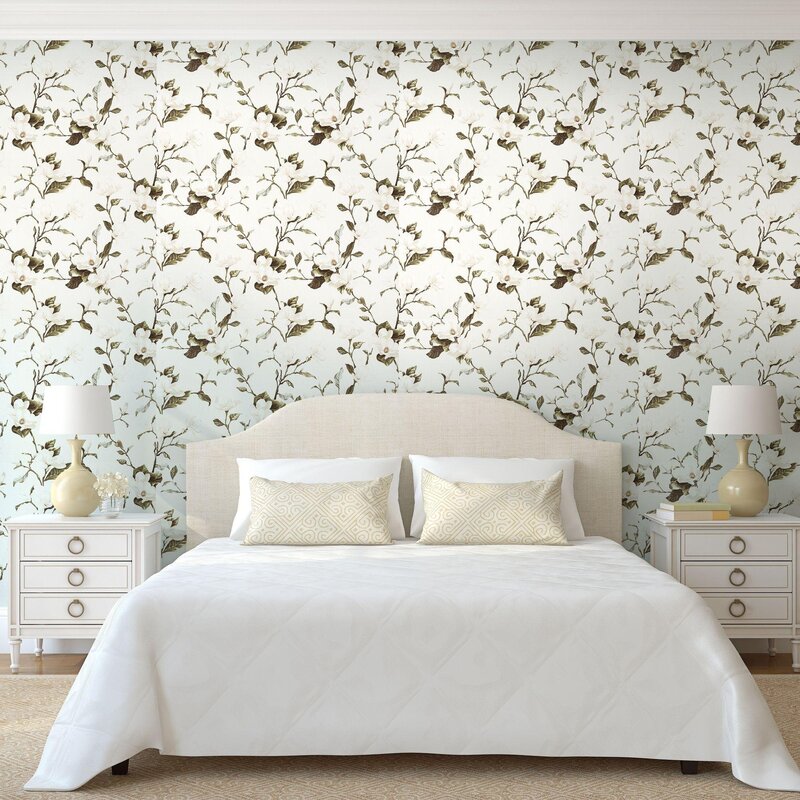 Non-woven wallpaper for the bedroom