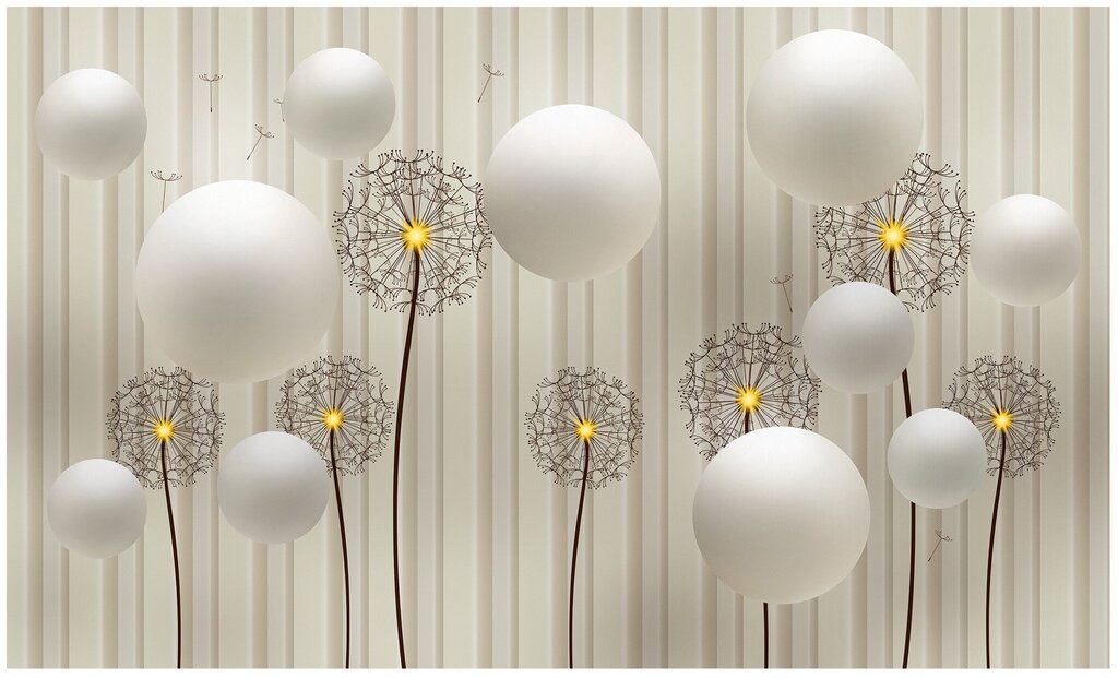 Non-woven wallpaper with balloons 33 фото