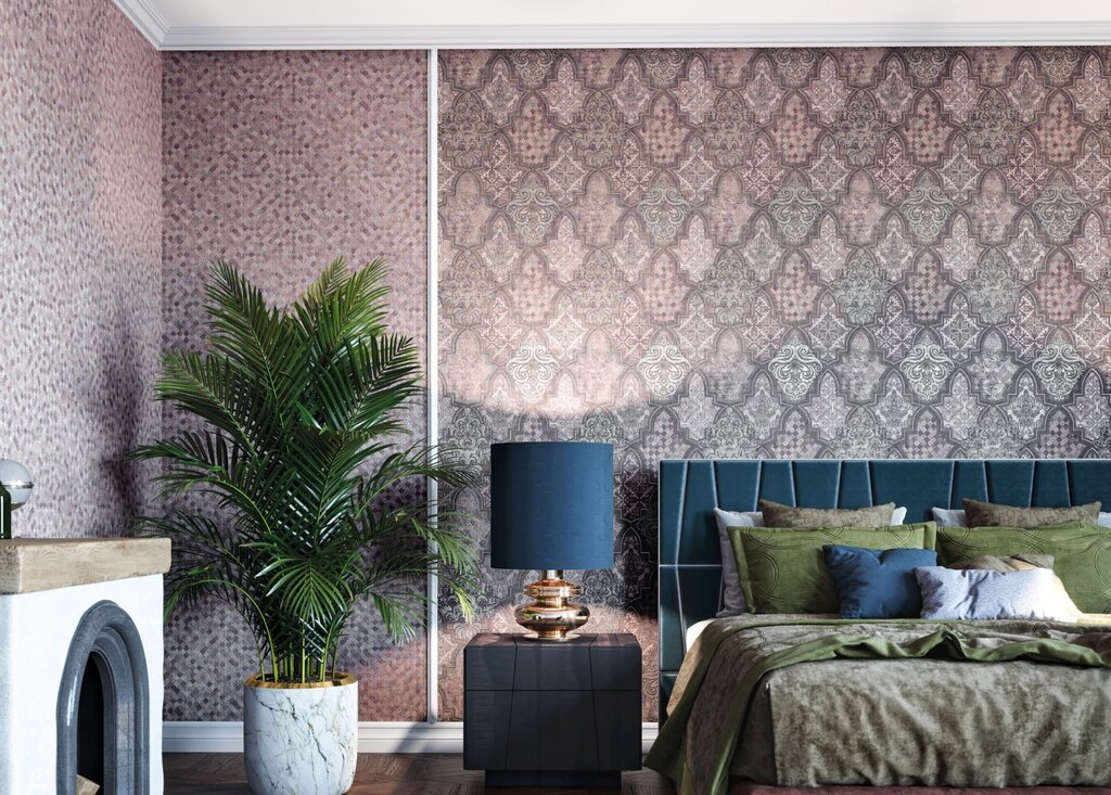 Non-woven wallpaper in the interior