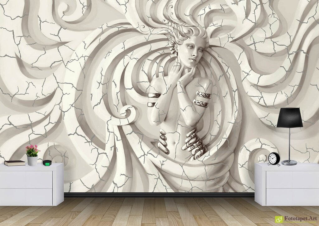 Photo wallpaper bas-relief