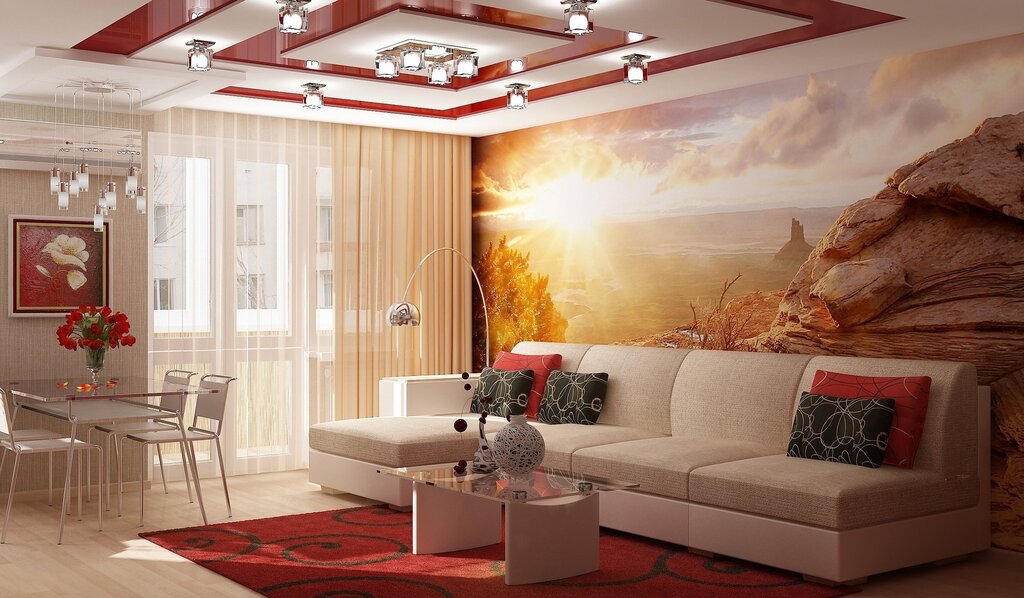 Wall murals for the living room