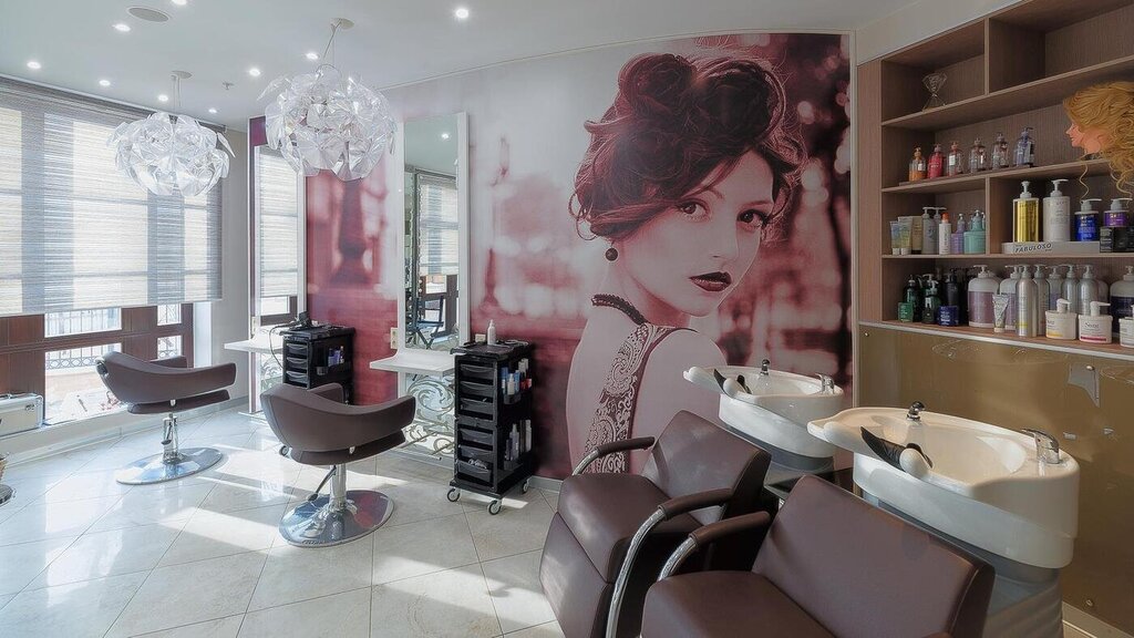 Wall murals for a beauty salon