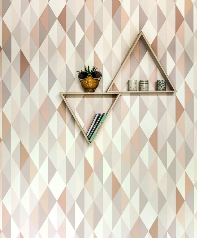 Geometric photo wallpaper