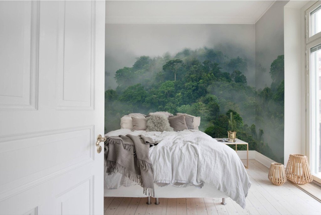 Wall mural of mountains in the mist 18 фото