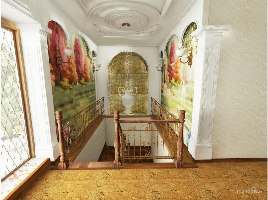 Wall murals for the stairway