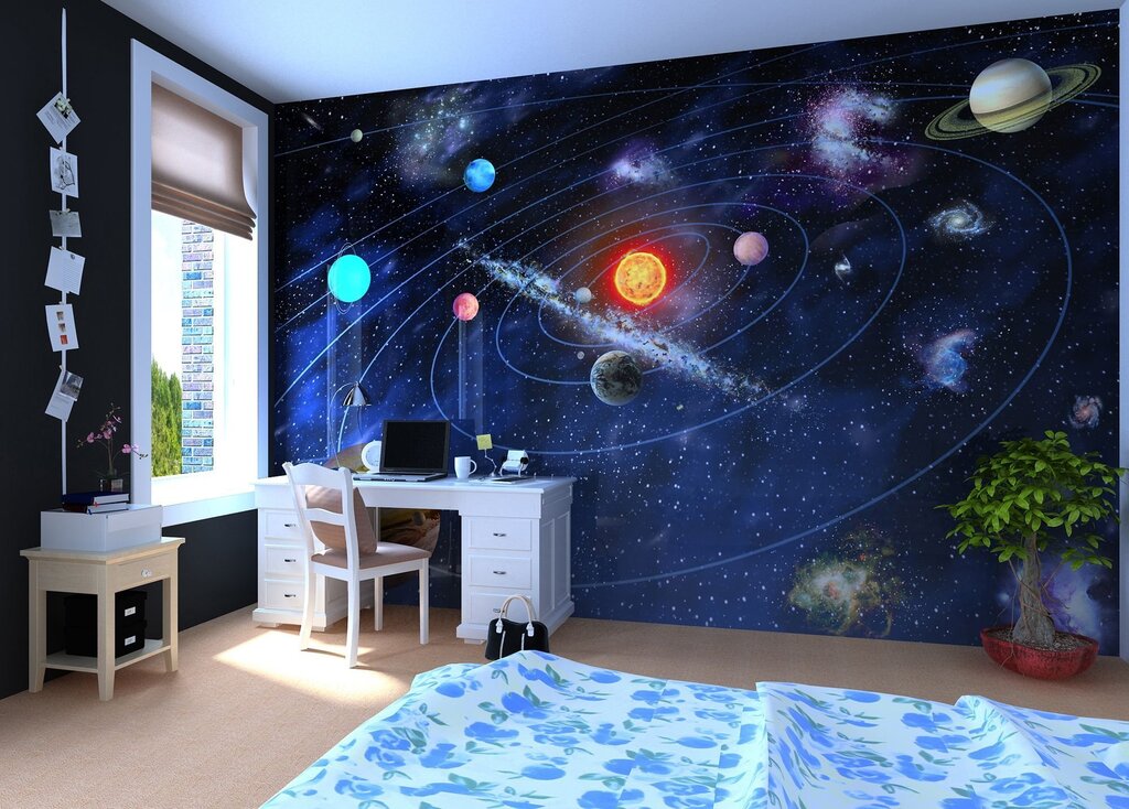 Wall murals for a boy's room