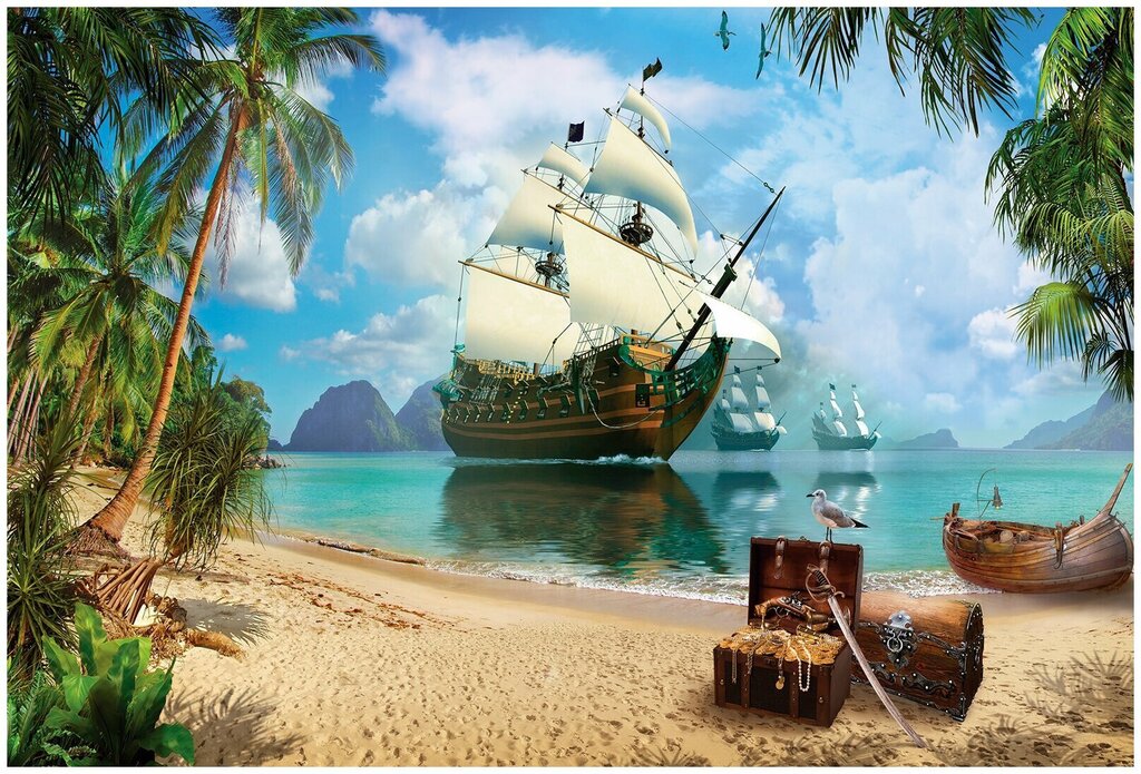 Pirate ship photo wallpaper