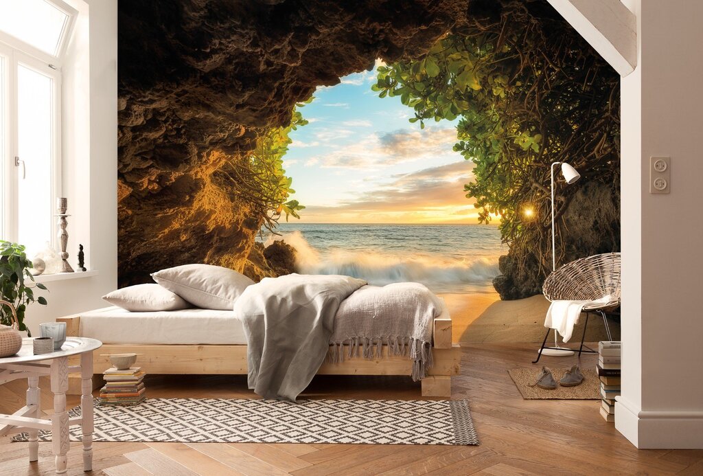 Photo wallpaper of nature on the wall in the interior 35 фото