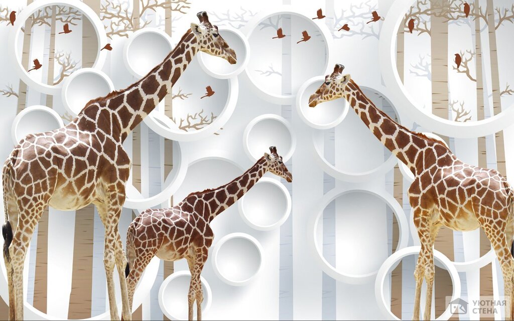 Photo wallpaper Giraffe for the wall