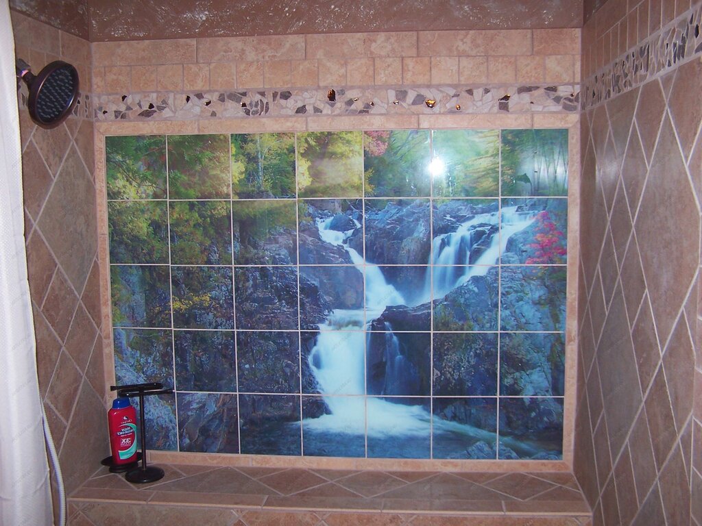 Photo printing on bathroom tiles