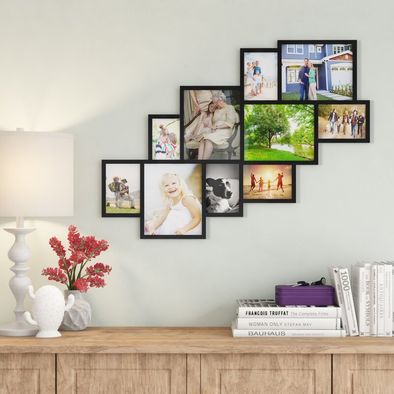 Photo frames on the wall