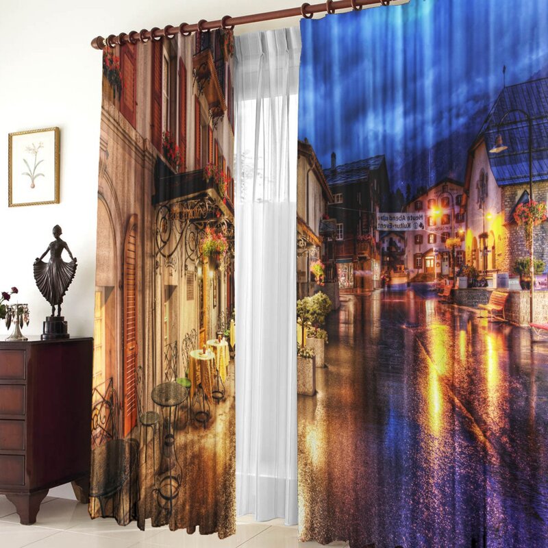 Photo curtains for the bedroom