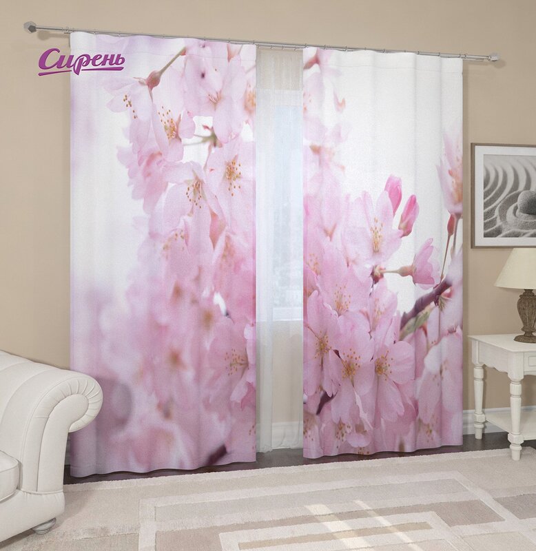 Lilac photo curtains