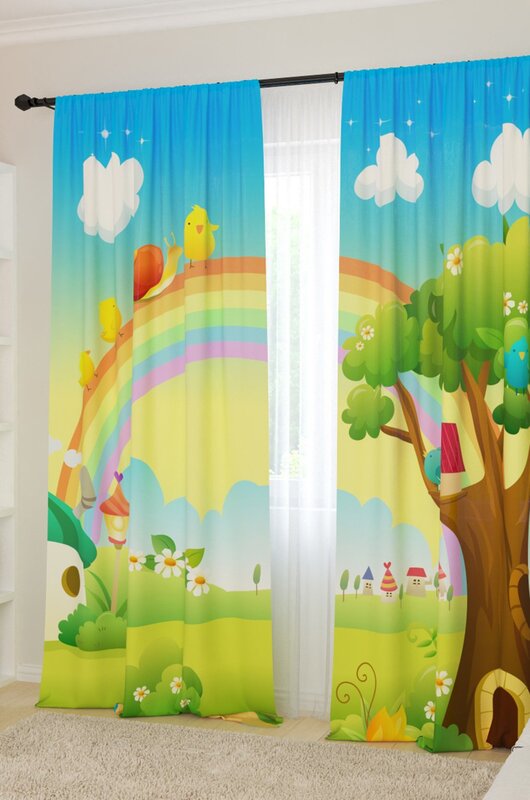 Photo curtains for a kindergarten