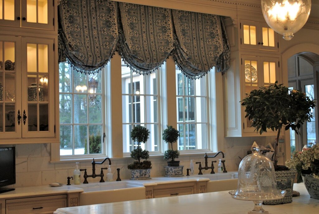 French curtains in the interior