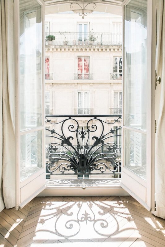 A French balcony in the interior