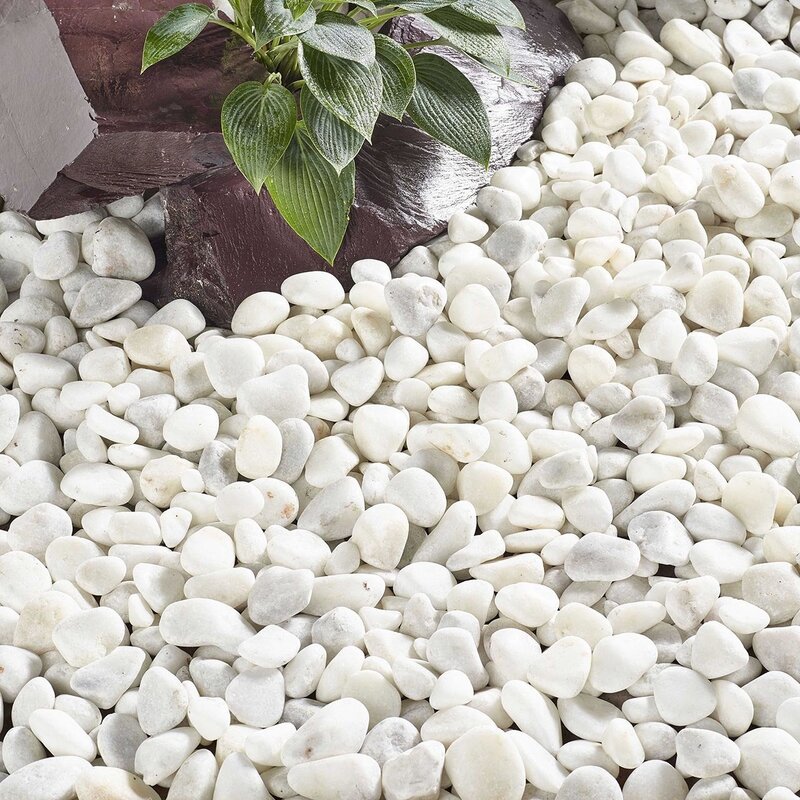 White decorative pebbles