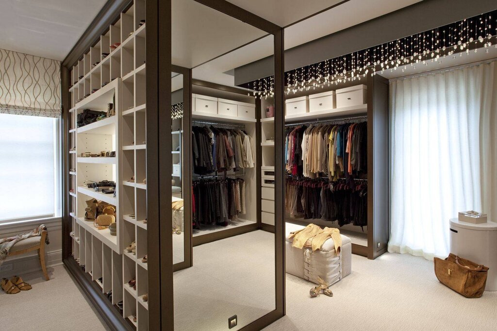 Walk-in closet in a private house