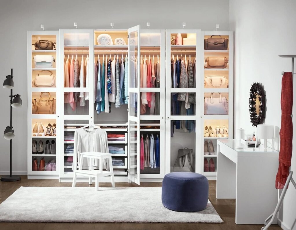 PAX wardrobes from IKEA in the interior