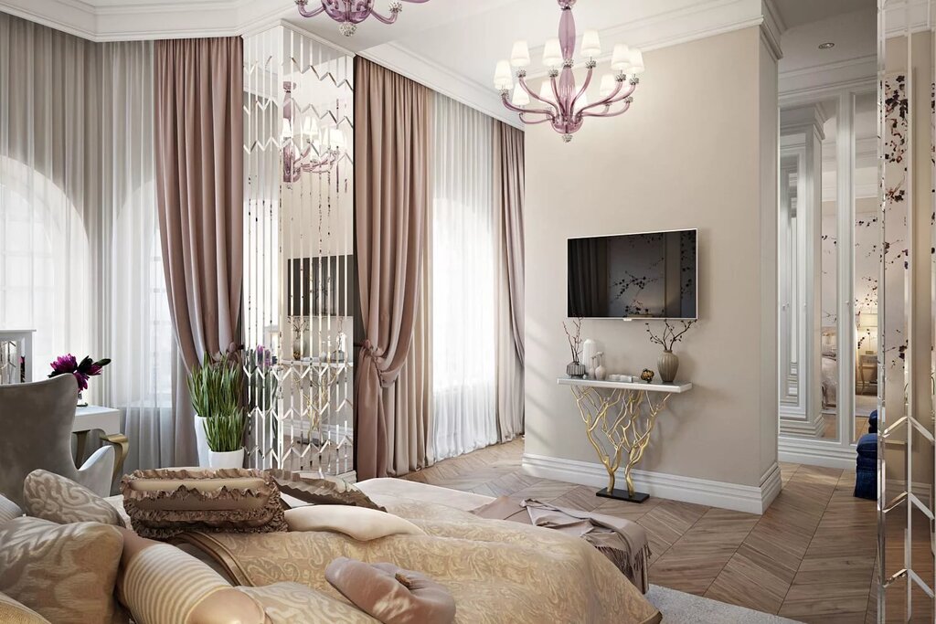 Curtains in modern interior