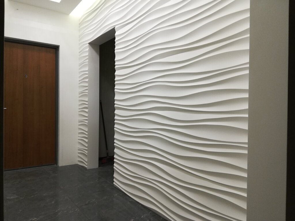 Gypsum tile wave 16 фото