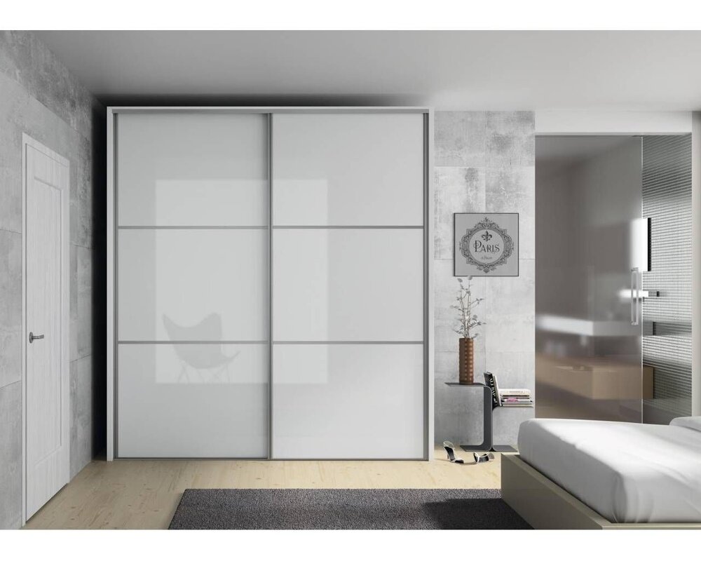 Glossy wardrobe for the bedroom 36 фото