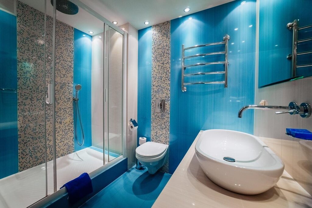 Blue bathroom