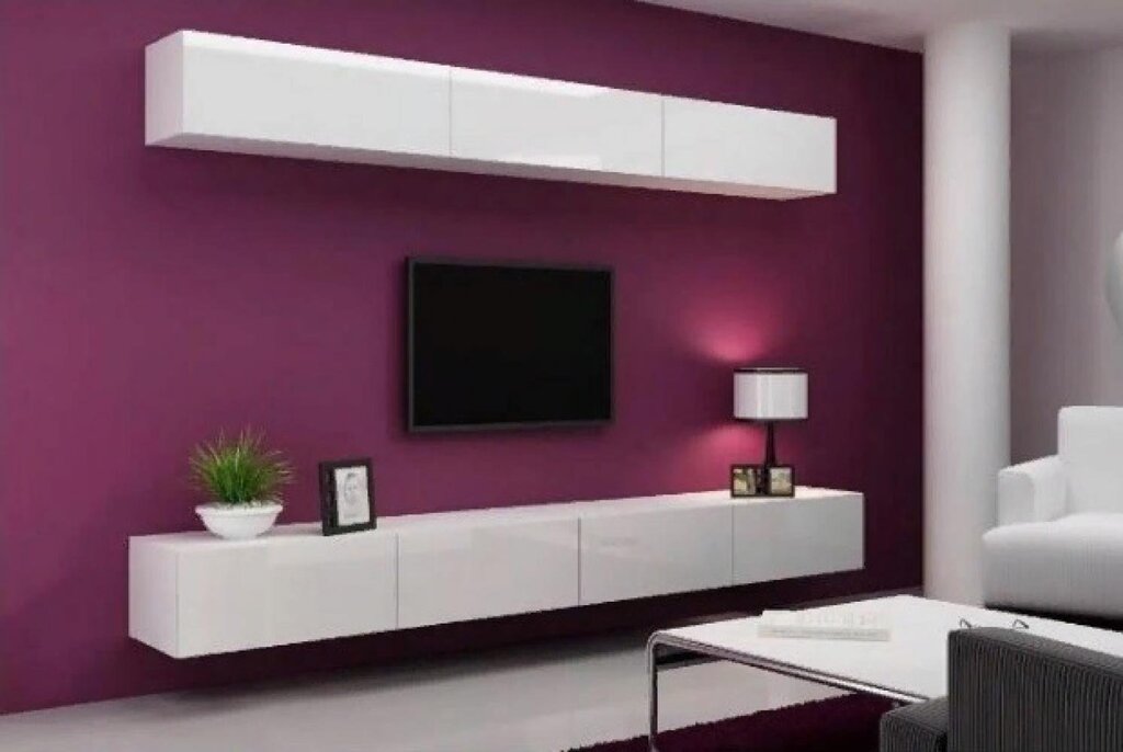 Living room white gloss