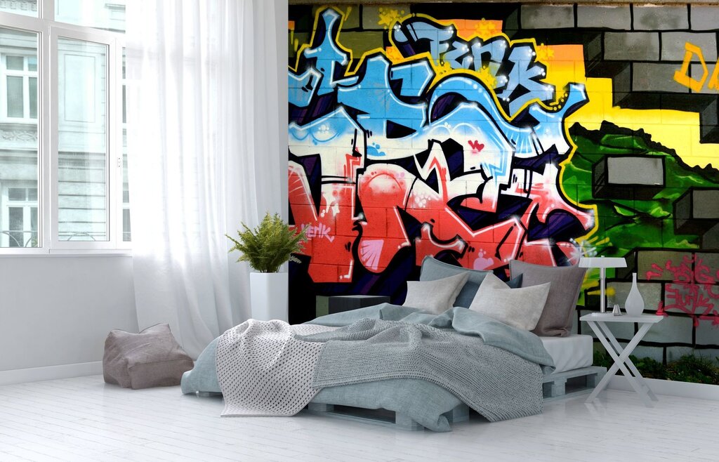 Graffiti in the apartment interior