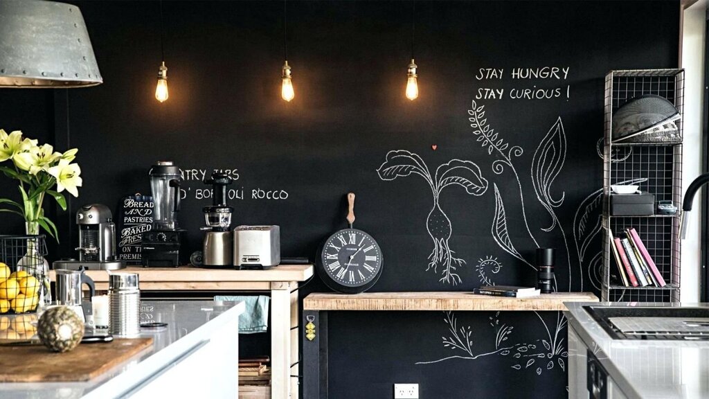 Chalkboard in the kitchen