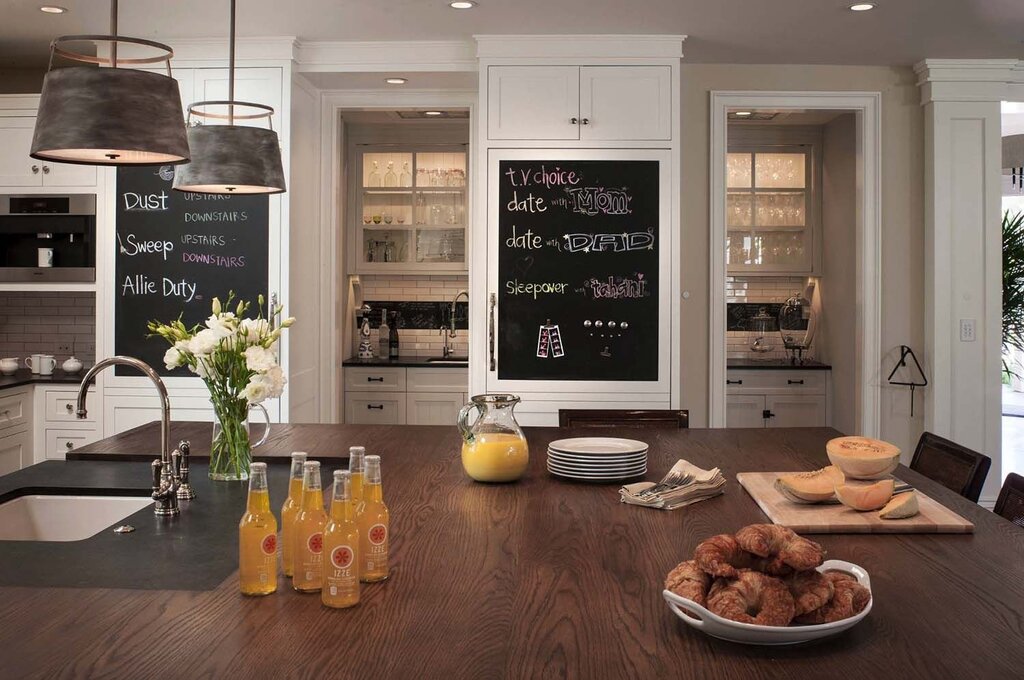 Chalkboard paint in the interior