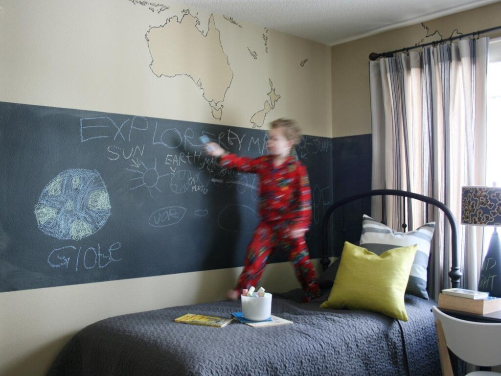 Chalkboard magnetic paint for walls