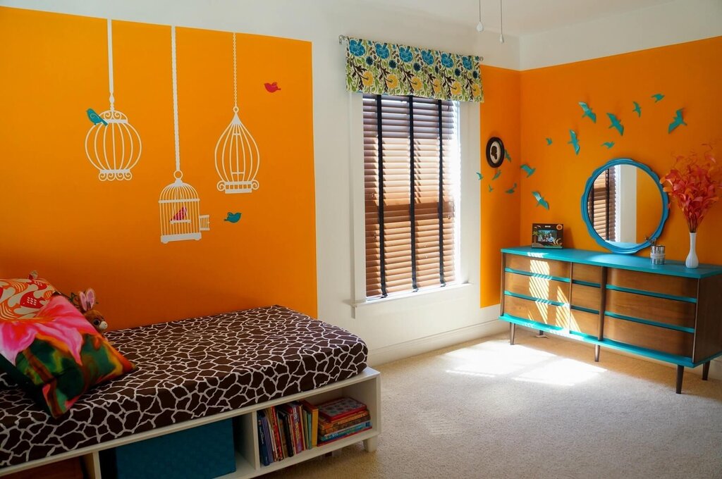 Ideas for painting walls in a children's room 17 фото