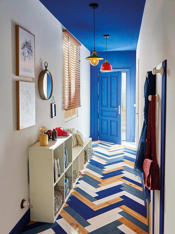 Ideas for painting walls in the hallway 23 фото