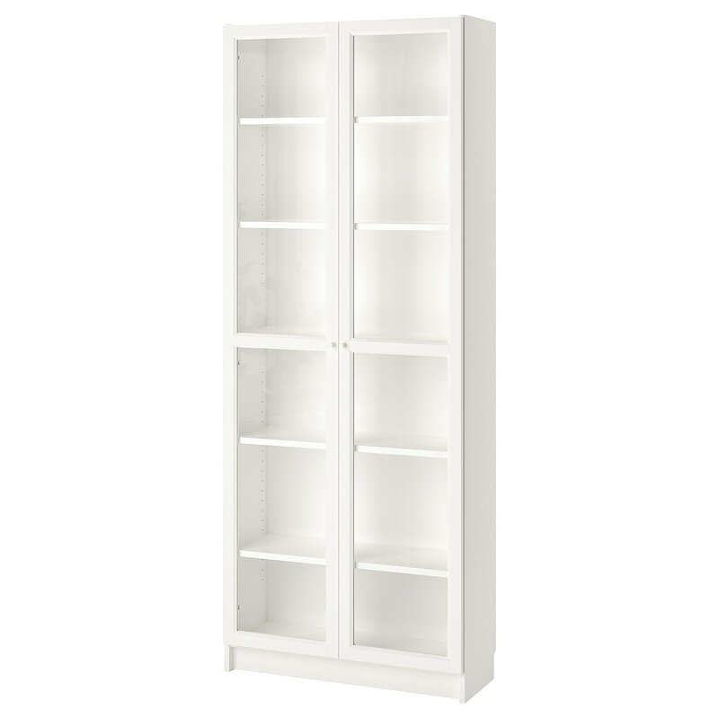 Ikea Billy cabinet with glass doors