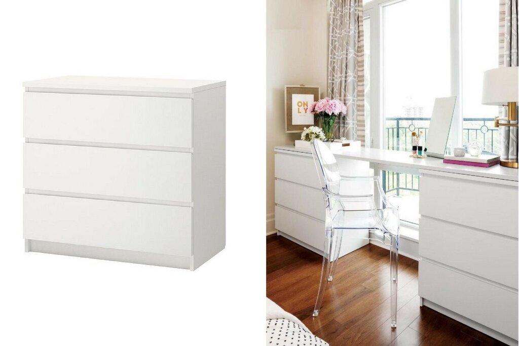 Ikea MALM white wardrobe