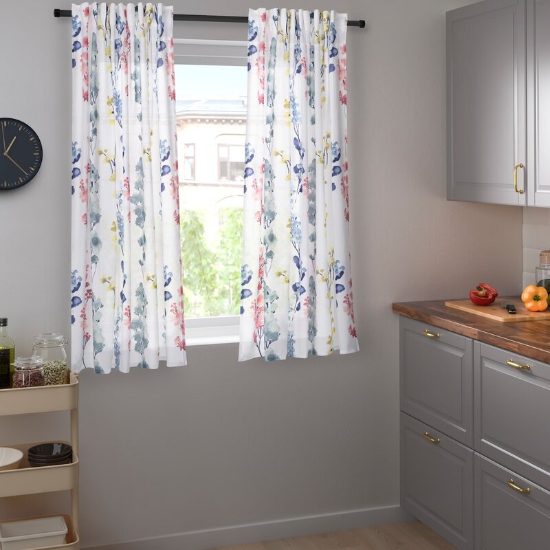 Ikea short kitchen curtains