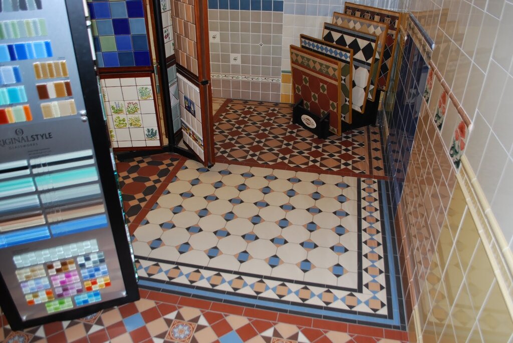 Imitation of Mettlach tiles