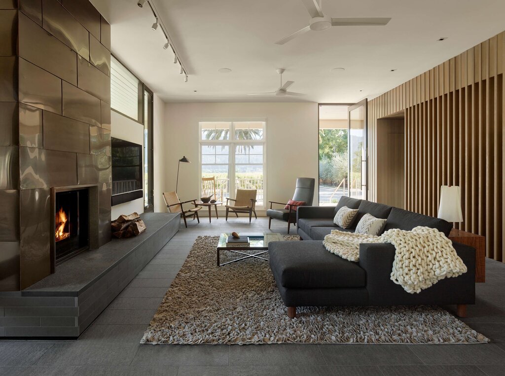 Interior of a large living room in a private house