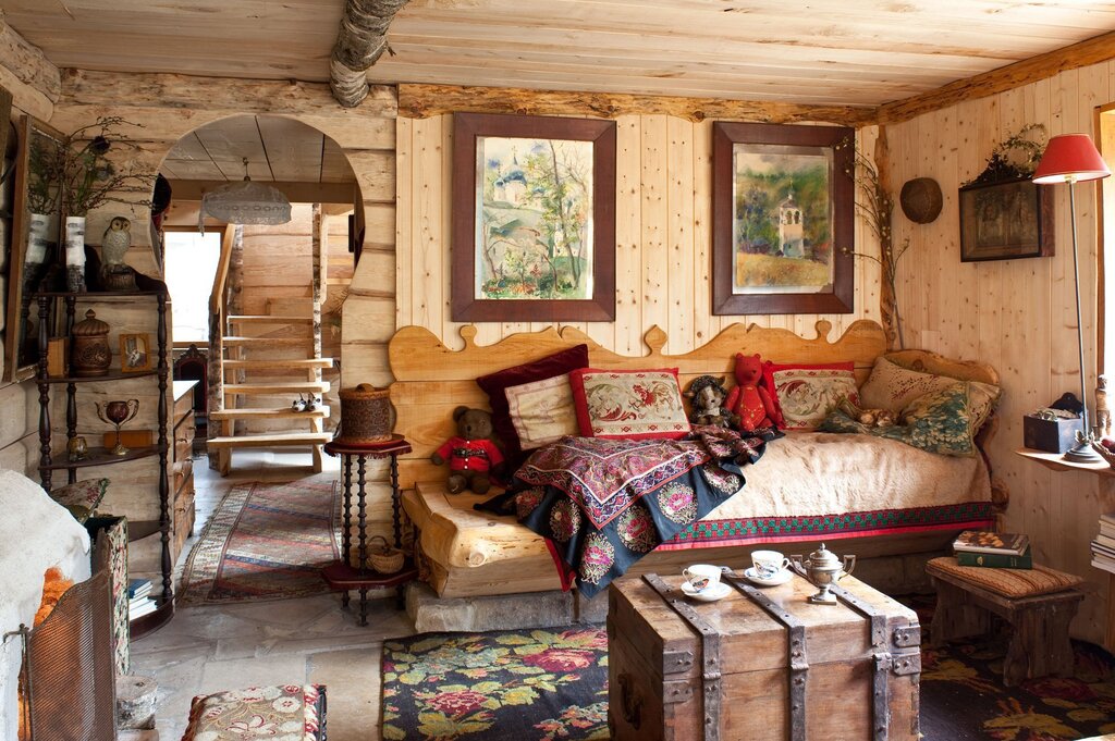 The interior of a rural hut