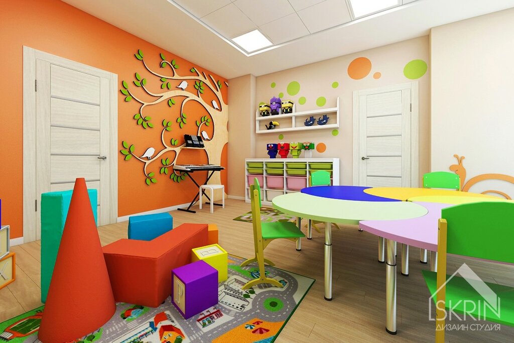 The interior of children's development centers