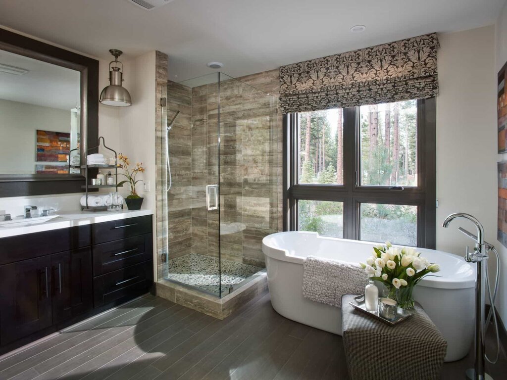 The interior of the shower room in a private house