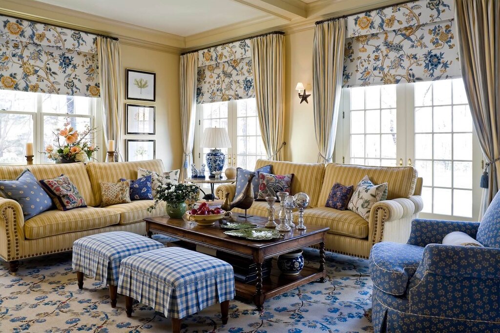 Living room interior in country style