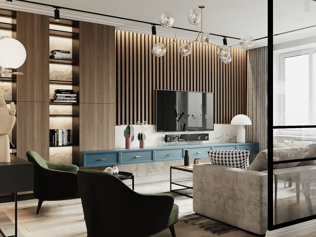 Interior of the apartment in a modern style