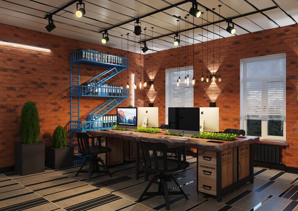 Office interior in loft style