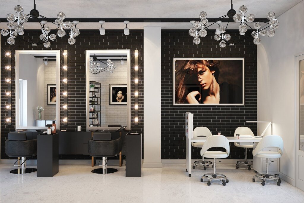 The interior of the hair salon