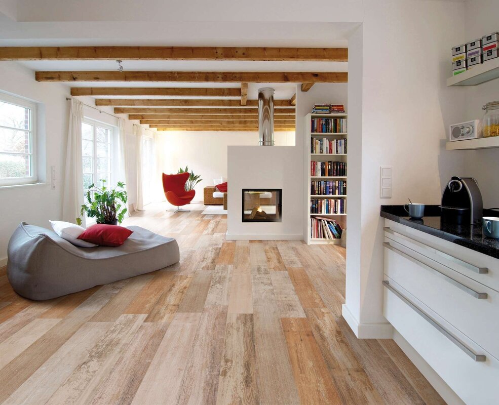 Interior with wooden floors