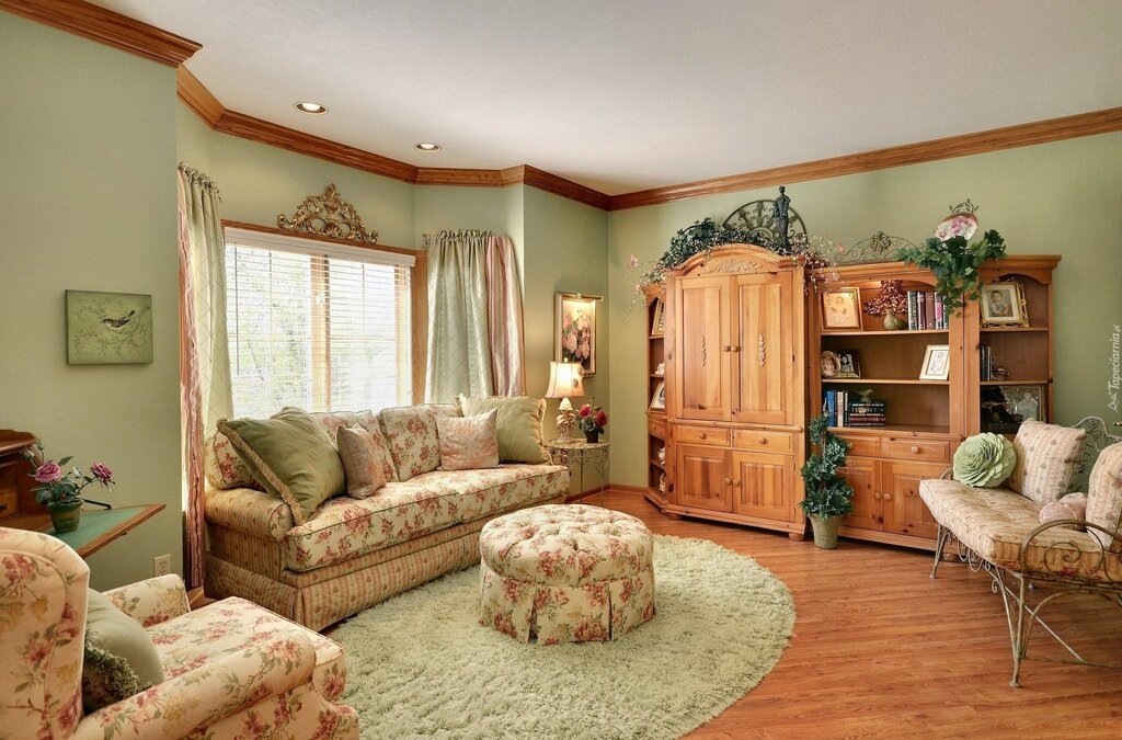 Interior with red furniture