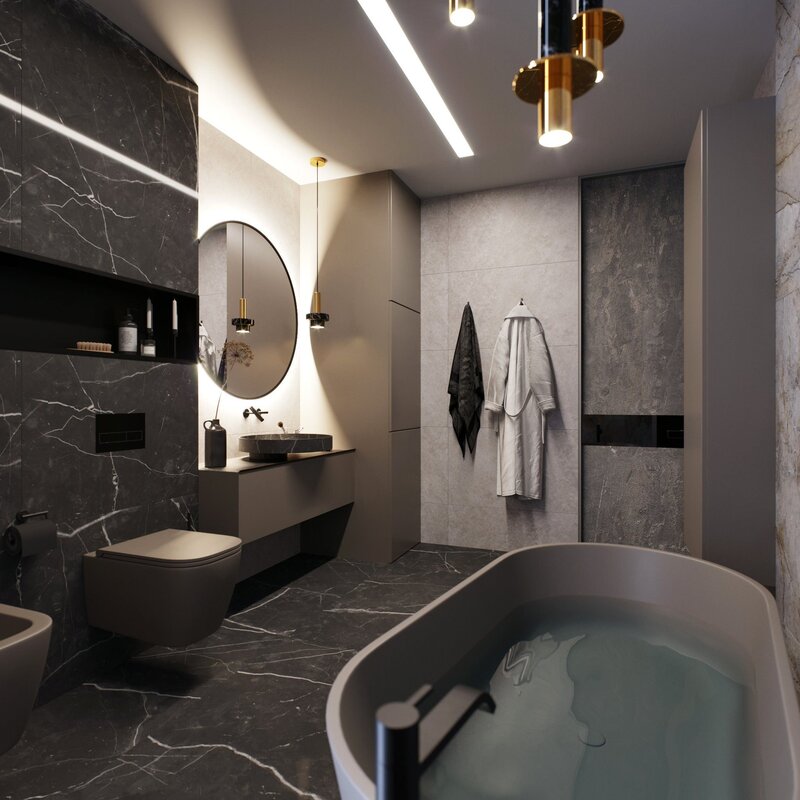 Bathroom interior in a modern style