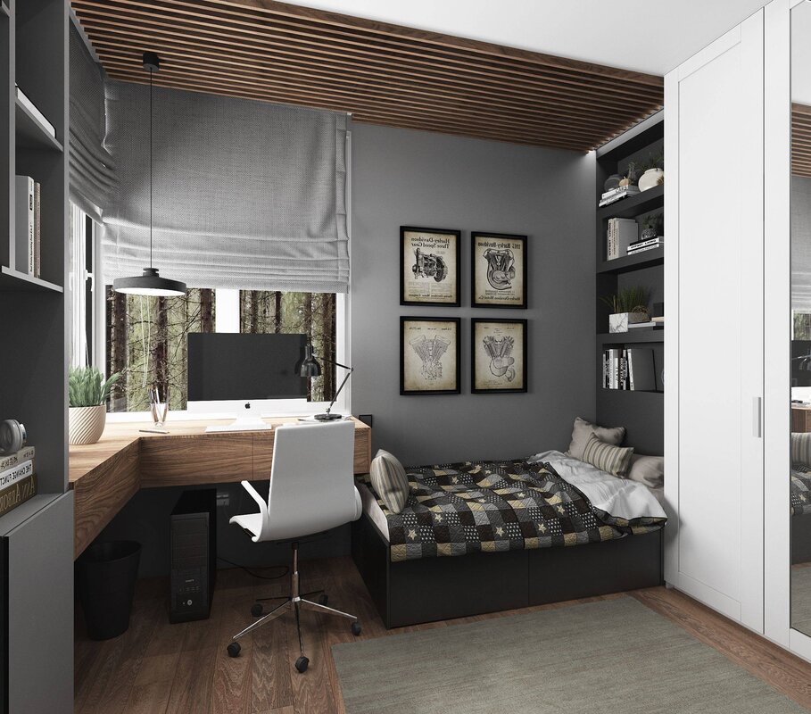 Bedroom interior for a man